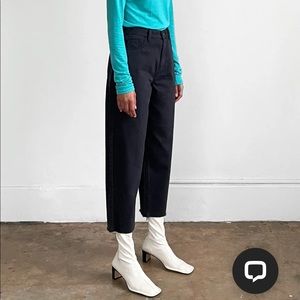 Oak + Fort Black Tapered Jeans